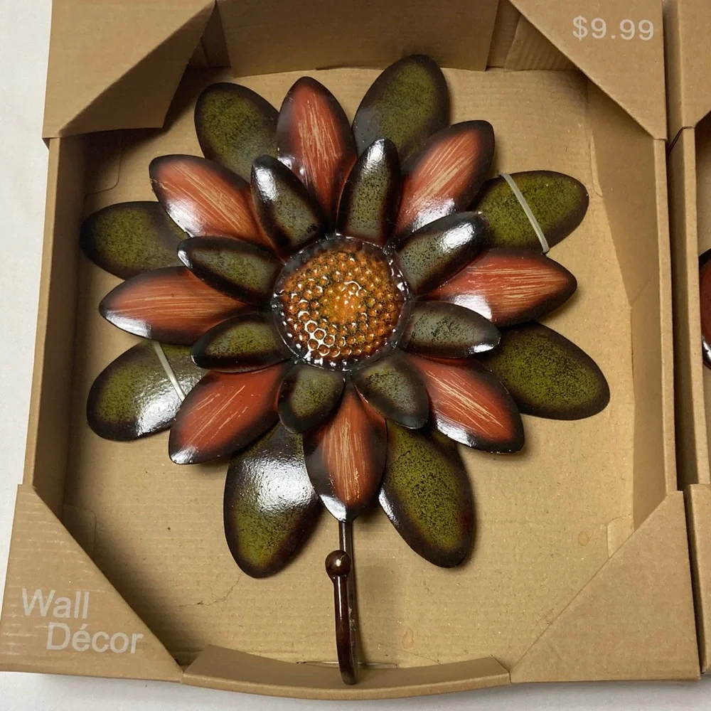 Floral Metal Wall Decor Set - Multicolor